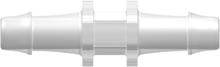 [VP-N055-6005] Straight Through Connector with 500 Series Barbs, 1/4&quot; (6.4 mm) ID Tubing, Animal-free Natural Polypropylene