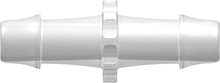 [VP-N080-070-6005] Straight Through Reduction Tube Fitting with 500 Series Barbs, 1/2&quot; (12.7 mm) and 3/8&quot; (9.5 mm) ID Tubing, Animal-Free Natural Polypropylene