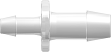 [VP-N670-655-6005] Straight Through Reduction Tube Fitting with 600 Series Barbs, 3/8&quot; (9.5 mm) and 1/4&quot; (6.4 mm) ID Tubing, Animal-free Natural Polypropylene