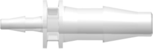 [VP-3050-6005] Straight Through Reduction Tube Fitting with Classic Series Barbs, 3/16&quot; (4.8 mm) and 1/8&quot; (3.2 mm) ID Tubing, Animal-free Natural Polypropylene